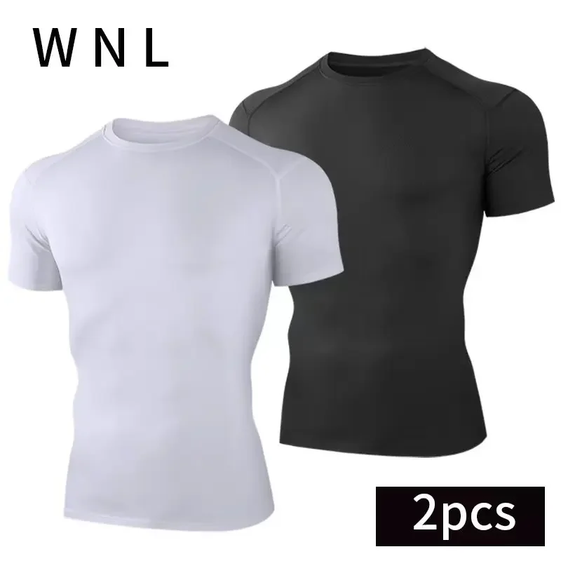 חולצת אימון קומפרשן לגברים 2 יחידות — קנו מ-AliExpress לישראל