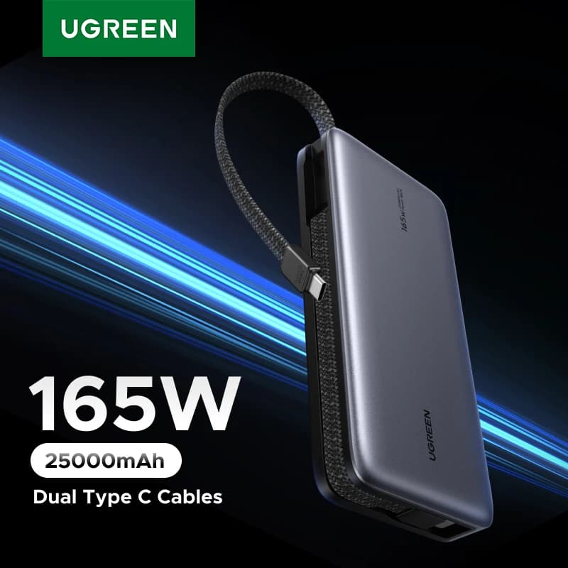 UGREEN Nexode PD 165W סוללת גיבוי 25000mAh — קנו מ-AliExpress לישראל