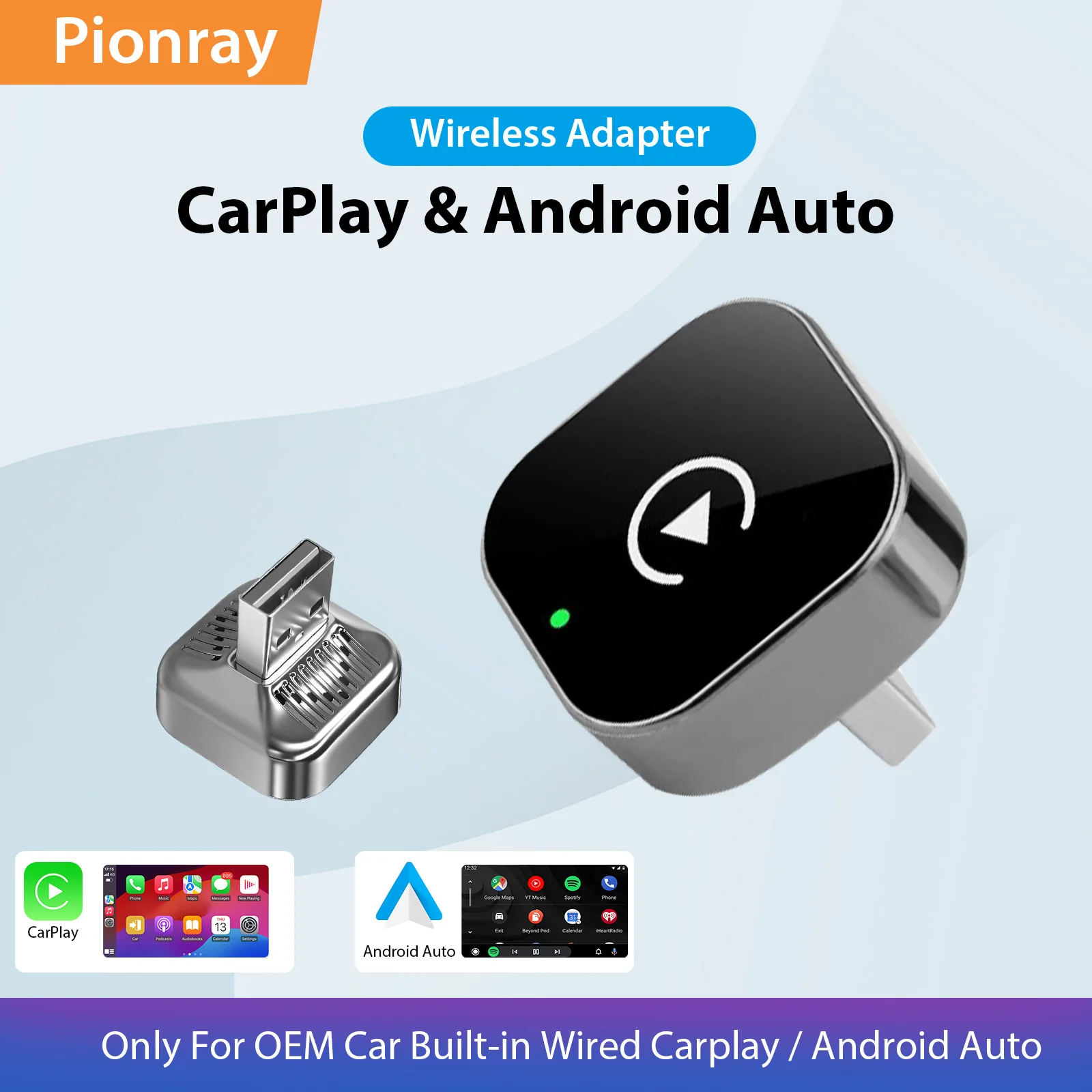 מתאם אלחוטי CarPlay & Android Auto