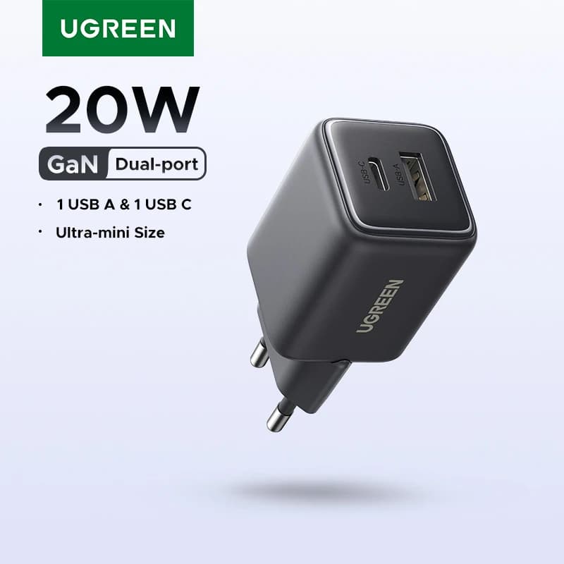 מטען UGREEN 20W GaN Mini USB C — קנו מ-AliExpress לישראל