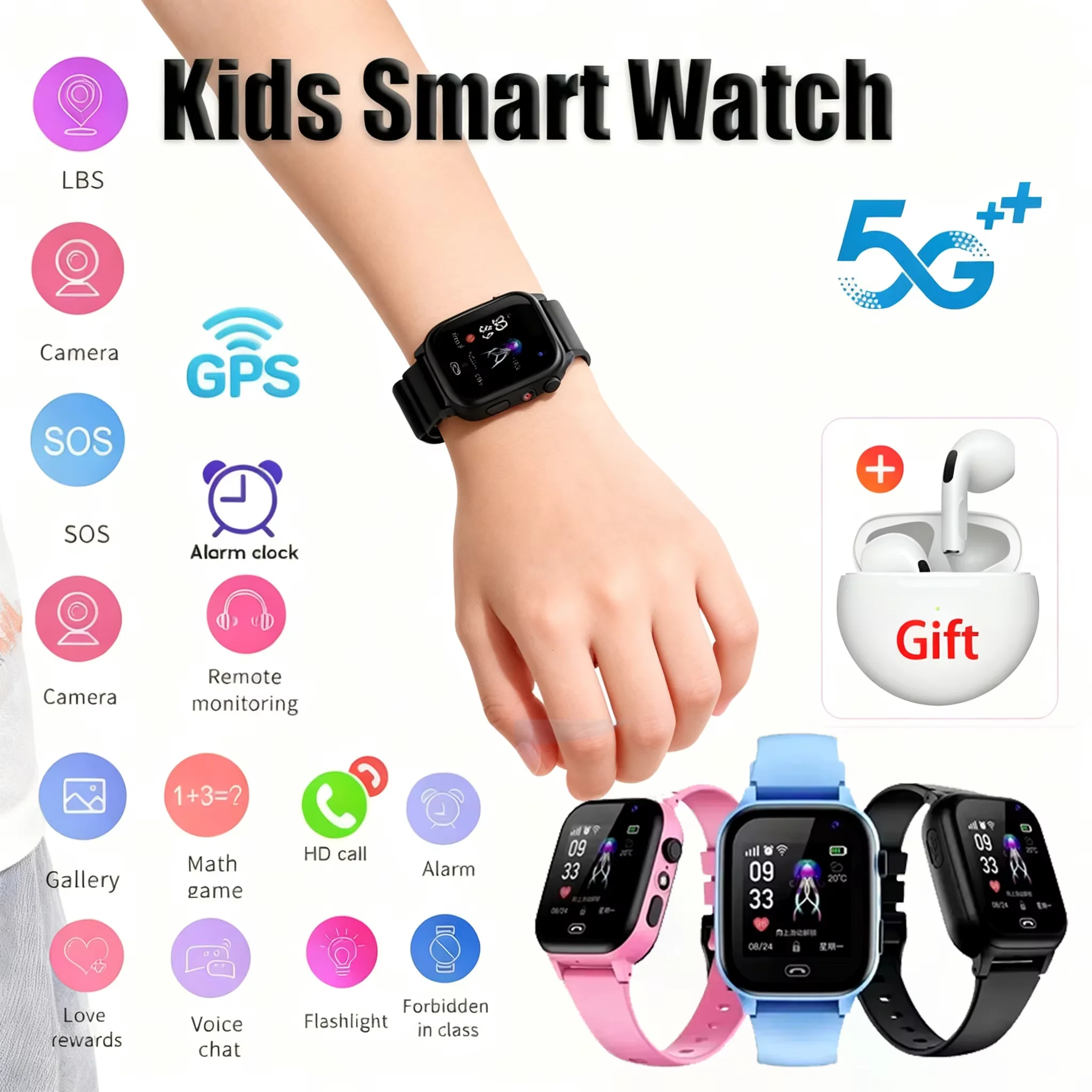 שעון חכם לילדים 5G עם GPS — קנו מ-AliExpress לישראל