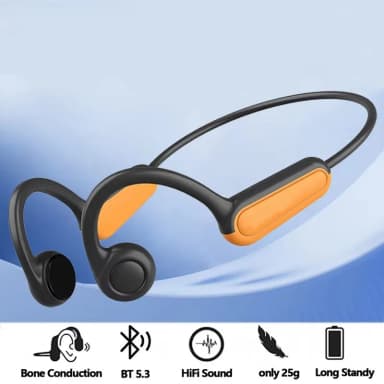 NEW Real Bone Conduction Sport Headphone Wireless Earphone Bluetooth-Compatible 