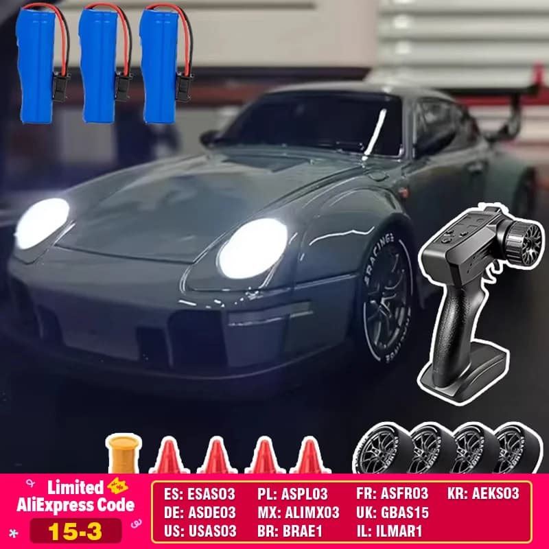 מכונית מיני RC דריפט 1/24 עם תאורת LED — קנו מ-AliExpress לישראל