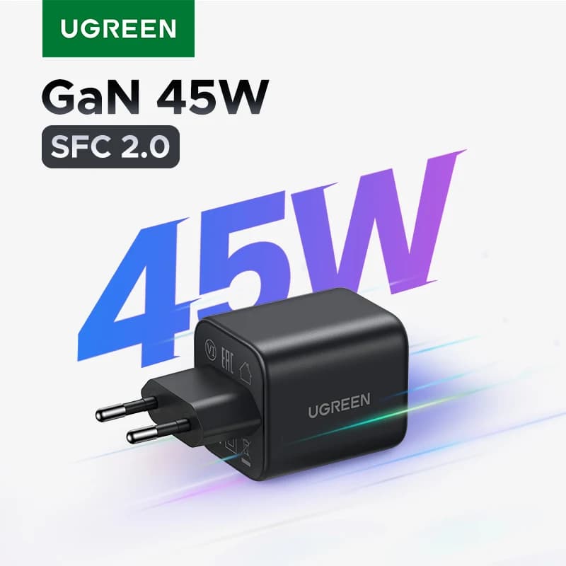 מטען UGREEN 45W GaN PD3.0 PPS QC3.0 מהיר — קנו מ-AliExpress לישראל