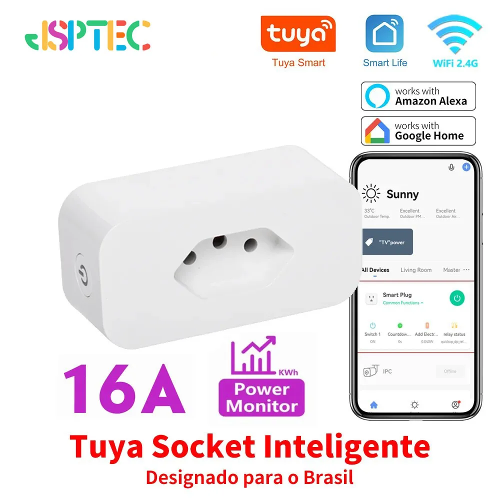שקע חכם WiFi 16A עם ניטור חשמל — קנו מ-AliExpress לישראל