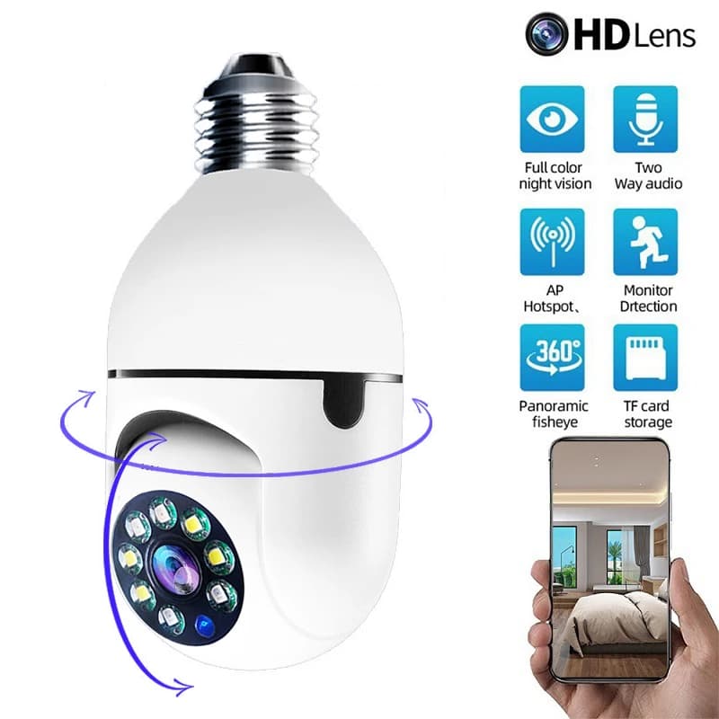 מצלמת אבטחה E27 Bulb Cam 3MP WiFi — קנו מ-AliExpress לישראל
