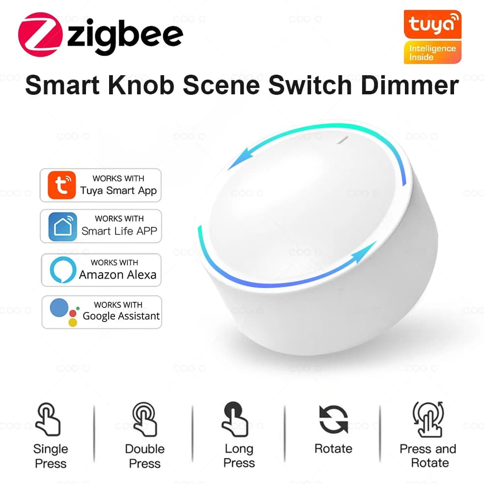 מתג חכם עם כפתור מסתובב ZigBee — קנו מ-AliExpress לישראל
