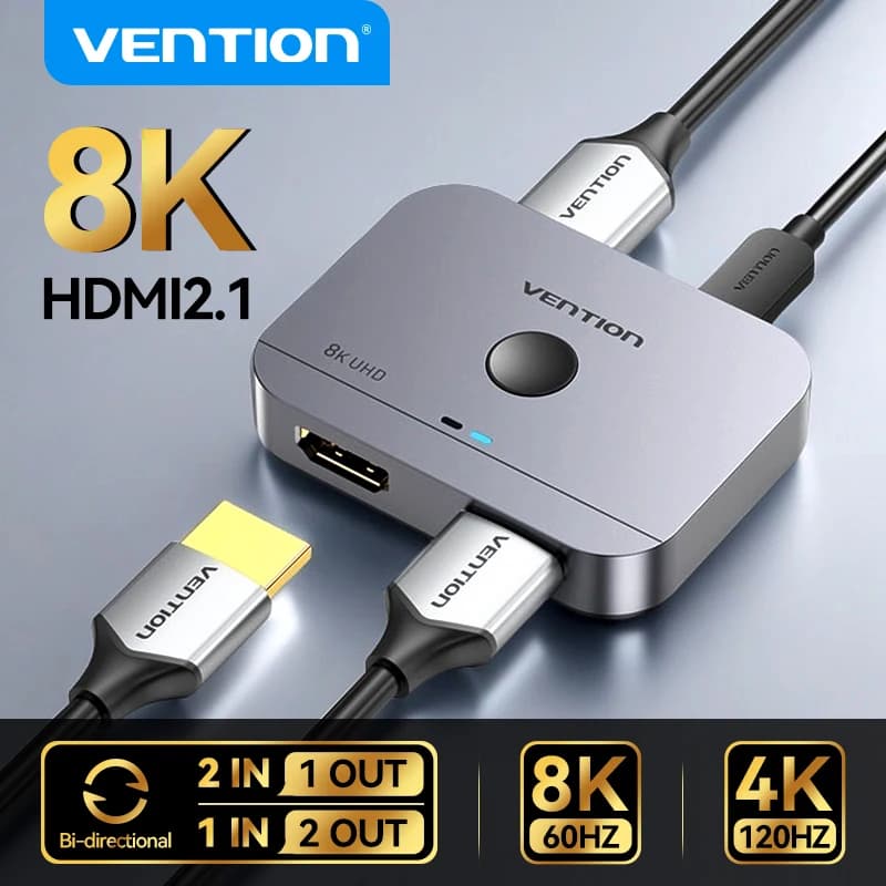 מפצל HDMI 2.1 דו-כיווני 8K — קנו מ-AliExpress לישראל