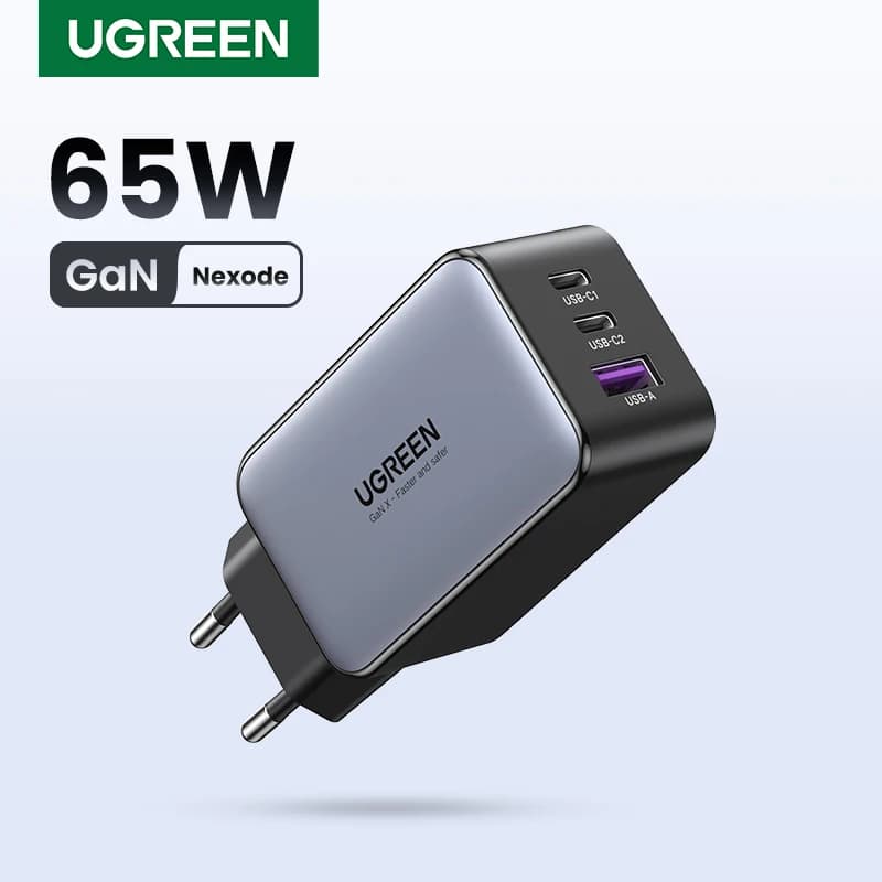 מטען UGREEN 65W GaN מהיר USB C — מ-AliExpress