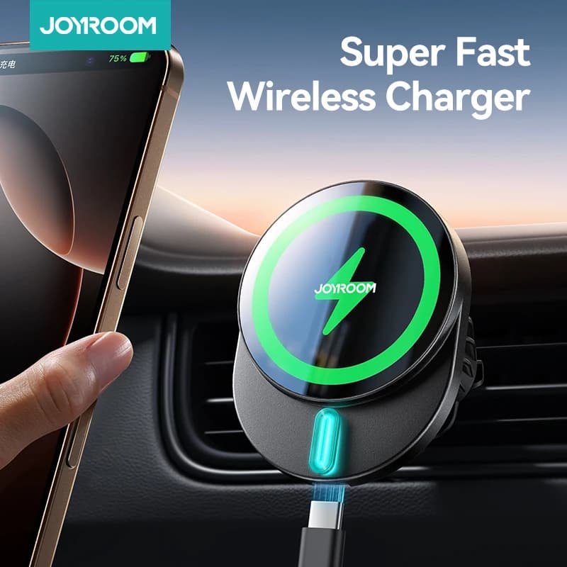 מתקן טעינה אלחוטי מגנטי לרכב 15W — מ-AliExpress