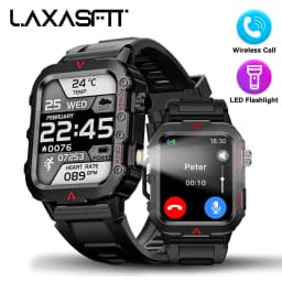 LAXASFIT Men Sports Smart Watch 1.71 Screen Blood Oxygen Bluetooth Talking Watch