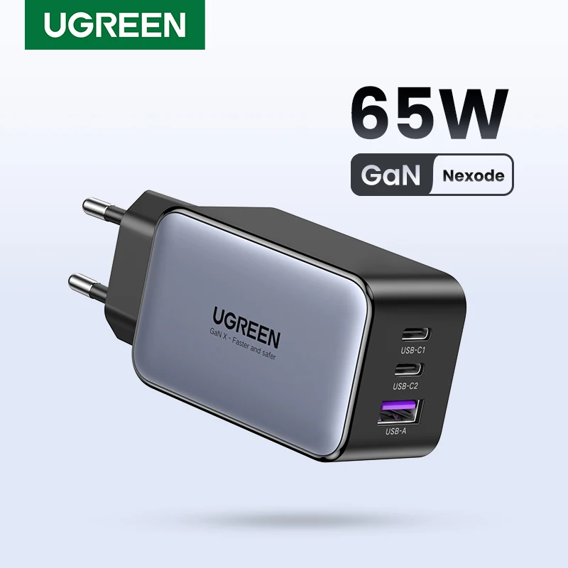 מטען UGREEN 65W GaN מהיר USB-C PD — מ-AliExpress