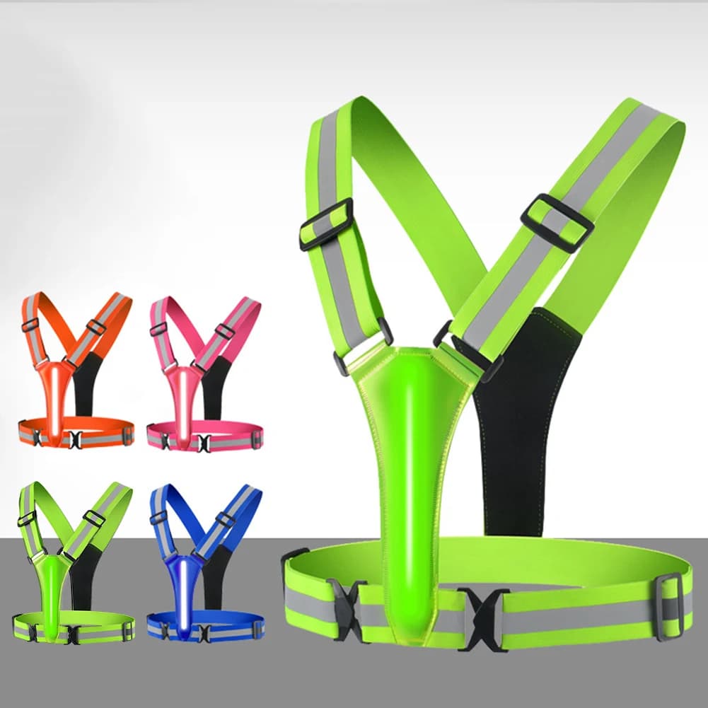 גופיית ריצה LED נטענת USB עם רפלקטור — קנו מ-AliExpress לישראל