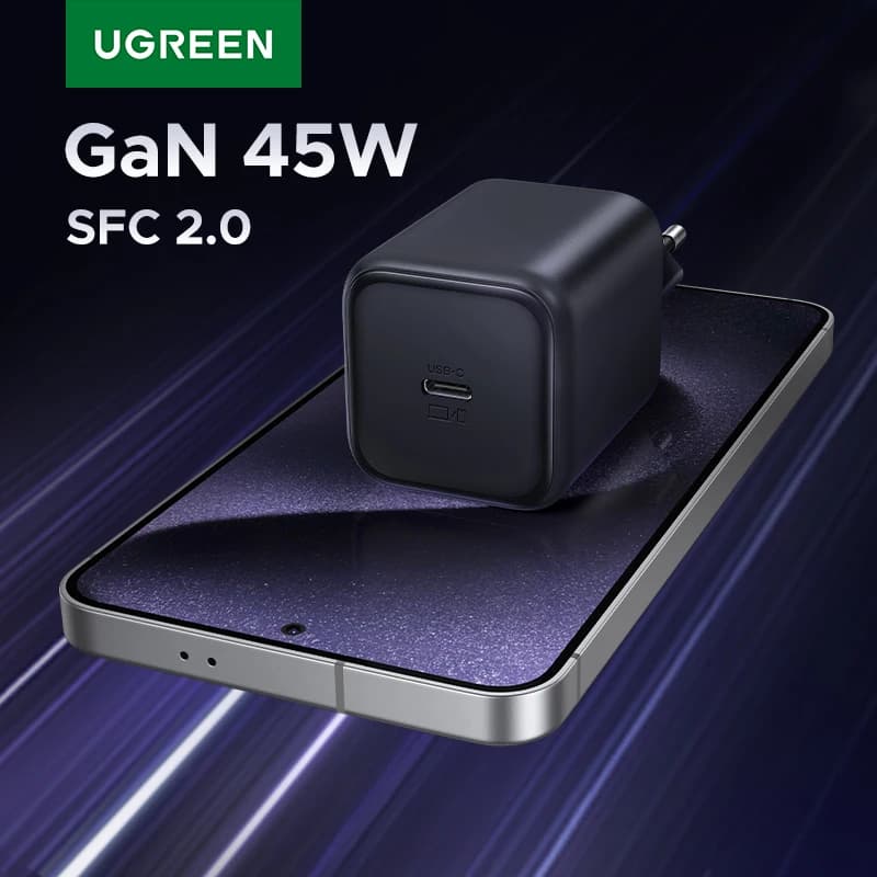 מטען UGREEN 45W GaN מהיר PD3.0 — מ-AliExpress