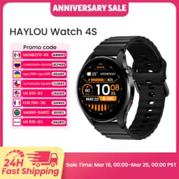 HAYLOU Watch 4S GPS Smartwatch 1.43” HD AMOLED Display 5 Satellite GPS Positioni